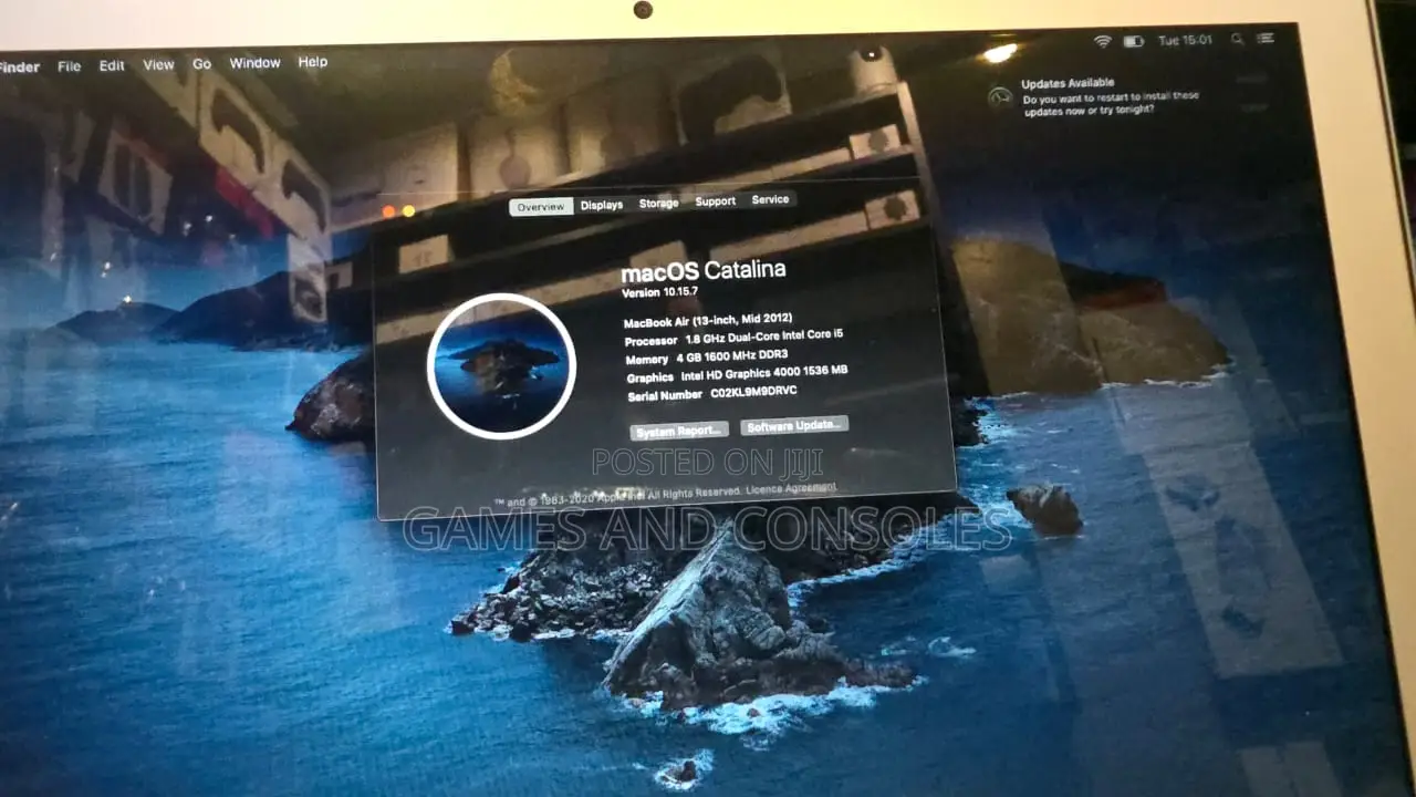 Laptop Apple MacBook Air 4GB Intel Core I5 SSD 128GB