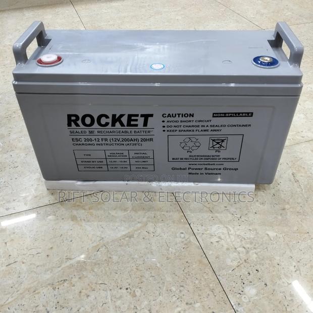 Rocket 200ah - 20hrs Rechargeable Solar Battery 12 Months Warranty - main view