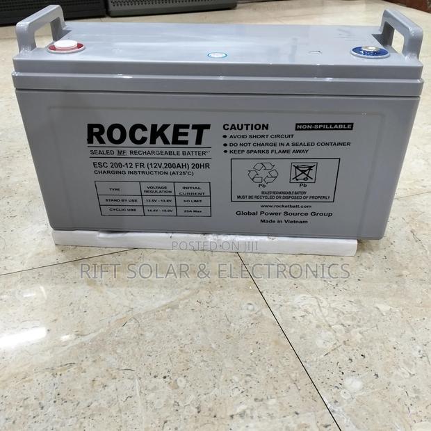 Rocket 200ah - 20hrs Rechargeable Solar Battery 12 Months Warranty - thumbnail 3