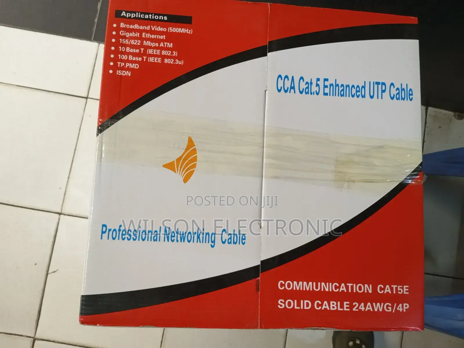 Outdoor Internet Cable. Cat5 1gigabit Black.