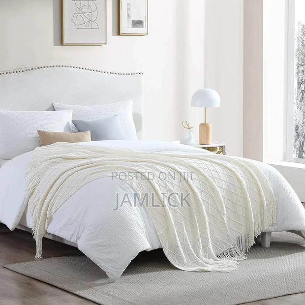 High-Quality Knitted Throw Blankets With Tassel - Cl - thumbnail 5