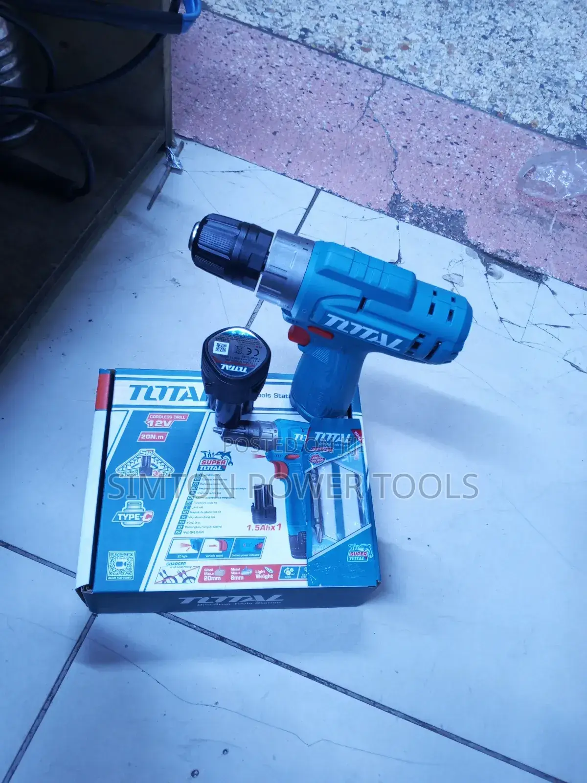 Commercial Total Cordless Drill 12v