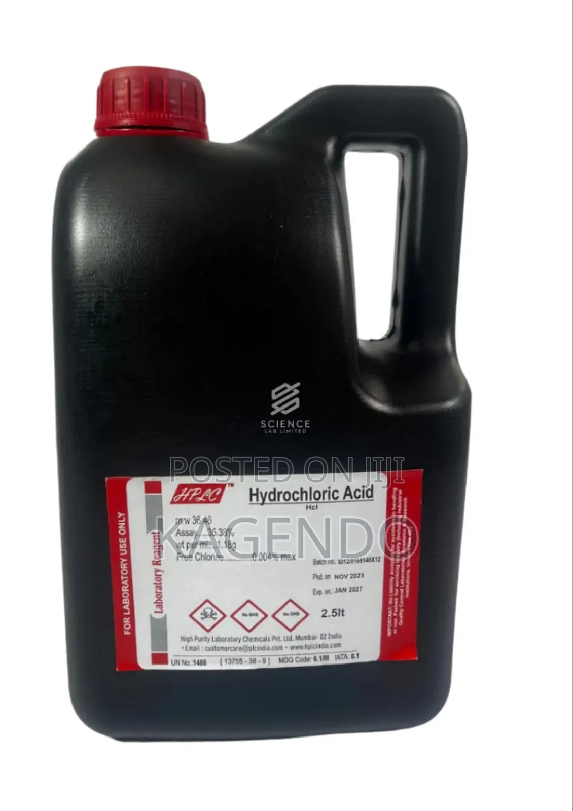 Hydrochloric Acid – School Laboratory Reagent (Safe Use Only)