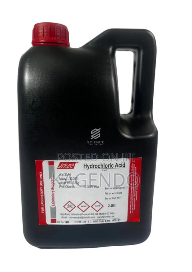 Hydrochloric Acid – School Laboratory Reagent (Safe Use Only)