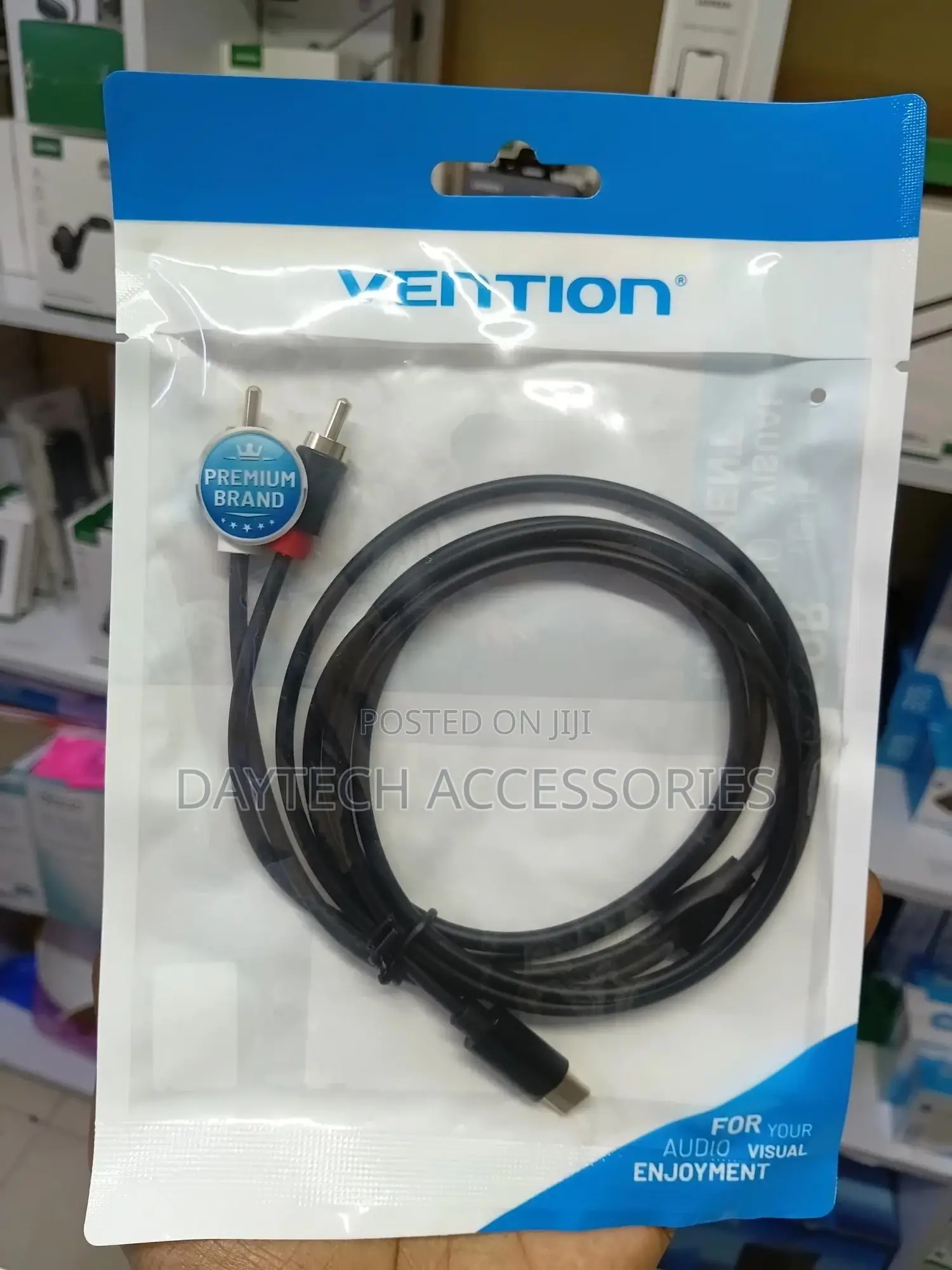 This Is a Vention Usb-C Male to 2rca Male Audio Cable.