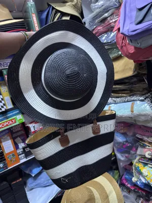 Straw Bag With Hat for Summer