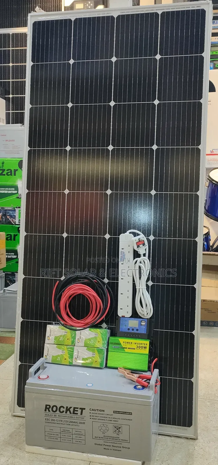 Home 300w Solar Solution 4( 32" Tv, Music,8lights,Wifi Phone Charging)