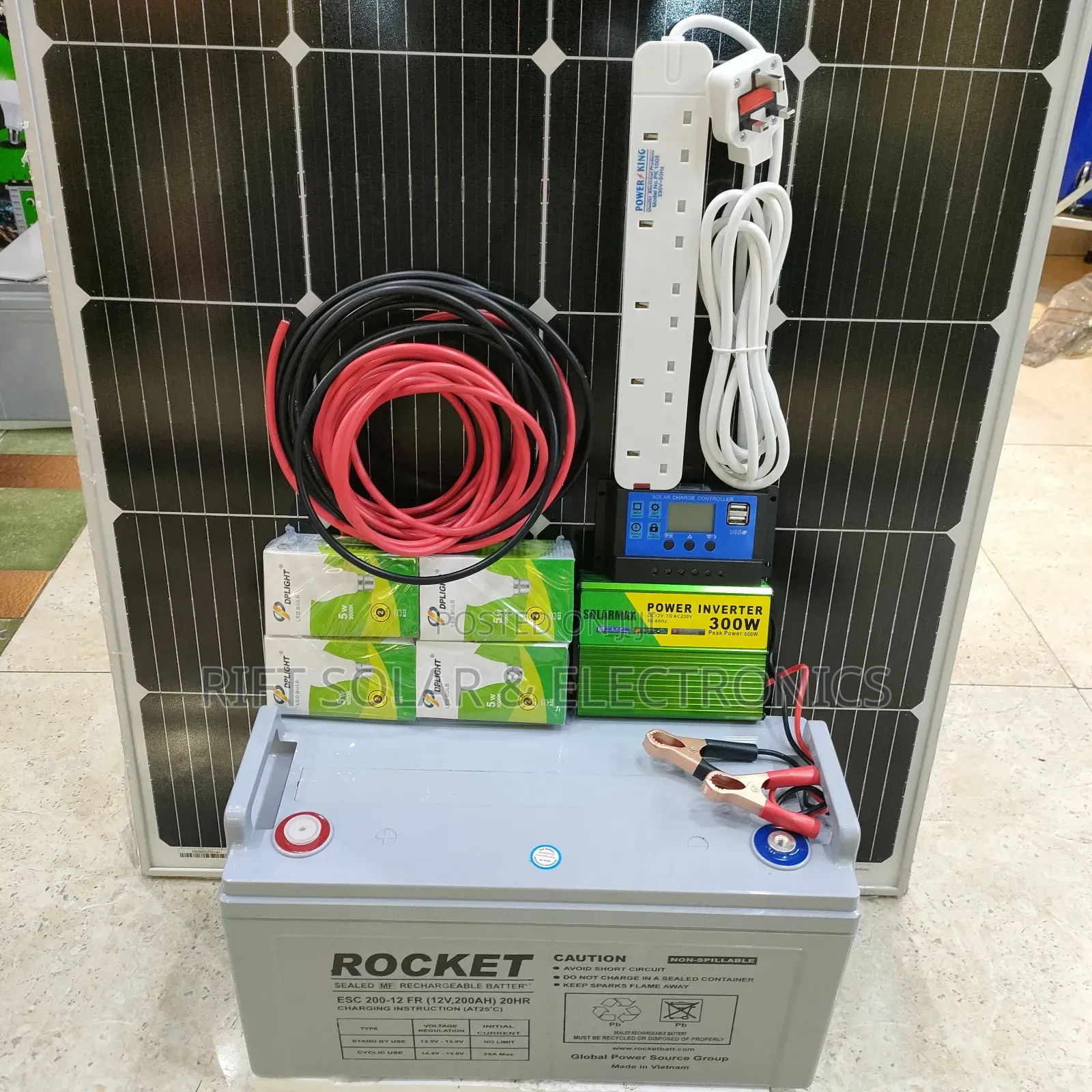 Home 300w Solar Solution 4( 32" Tv, Music,8lights,Wifi Phone Charging)