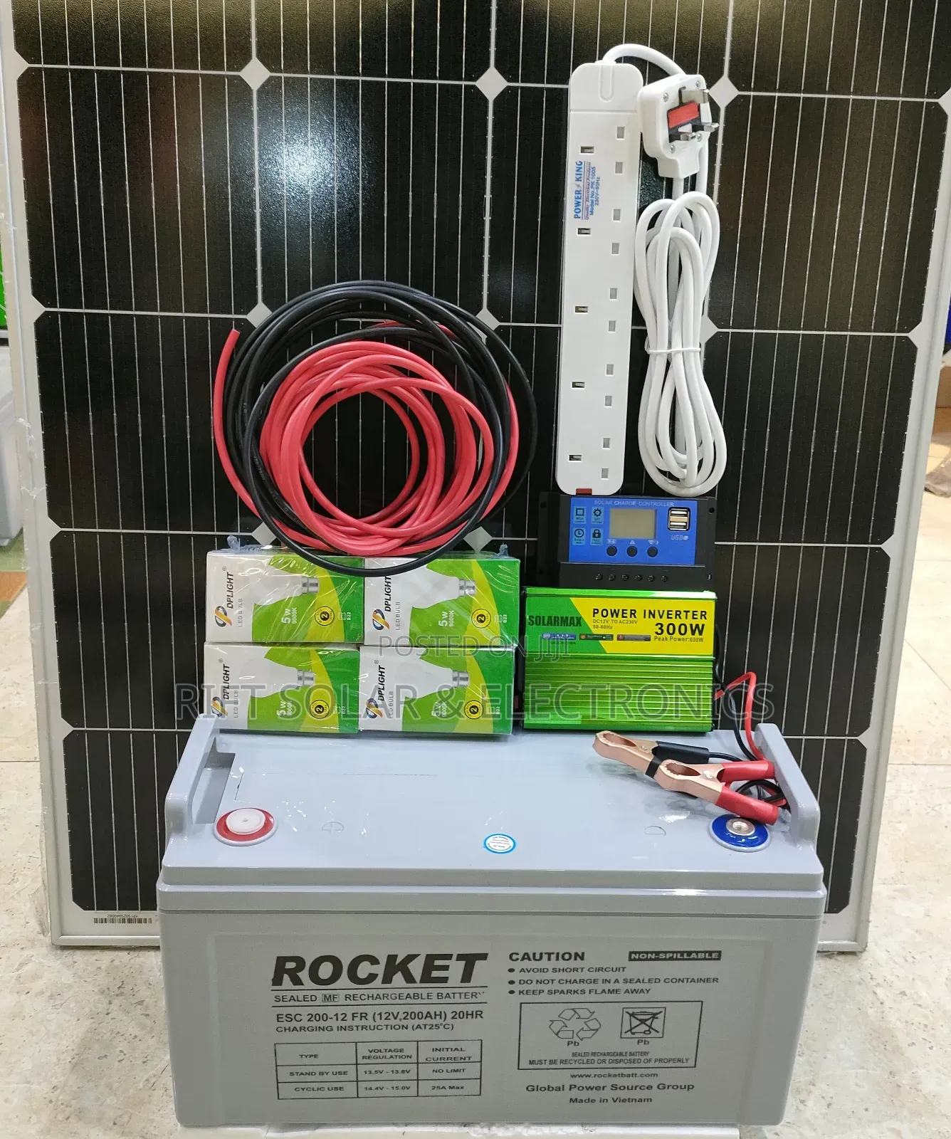 Home 300w Solar Solution 4( 32" Tv, Music,8lights,Wifi Phone Charging)