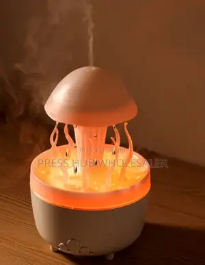 Raindrop Aromatherapy Cute Jellyfish Rotating Air Humidifier 