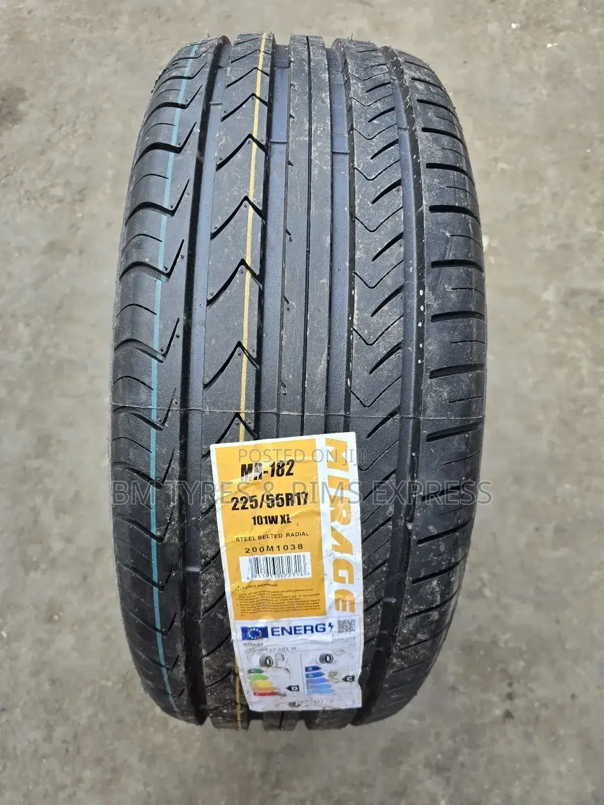 225 /55 R17 Mirage Tyres.