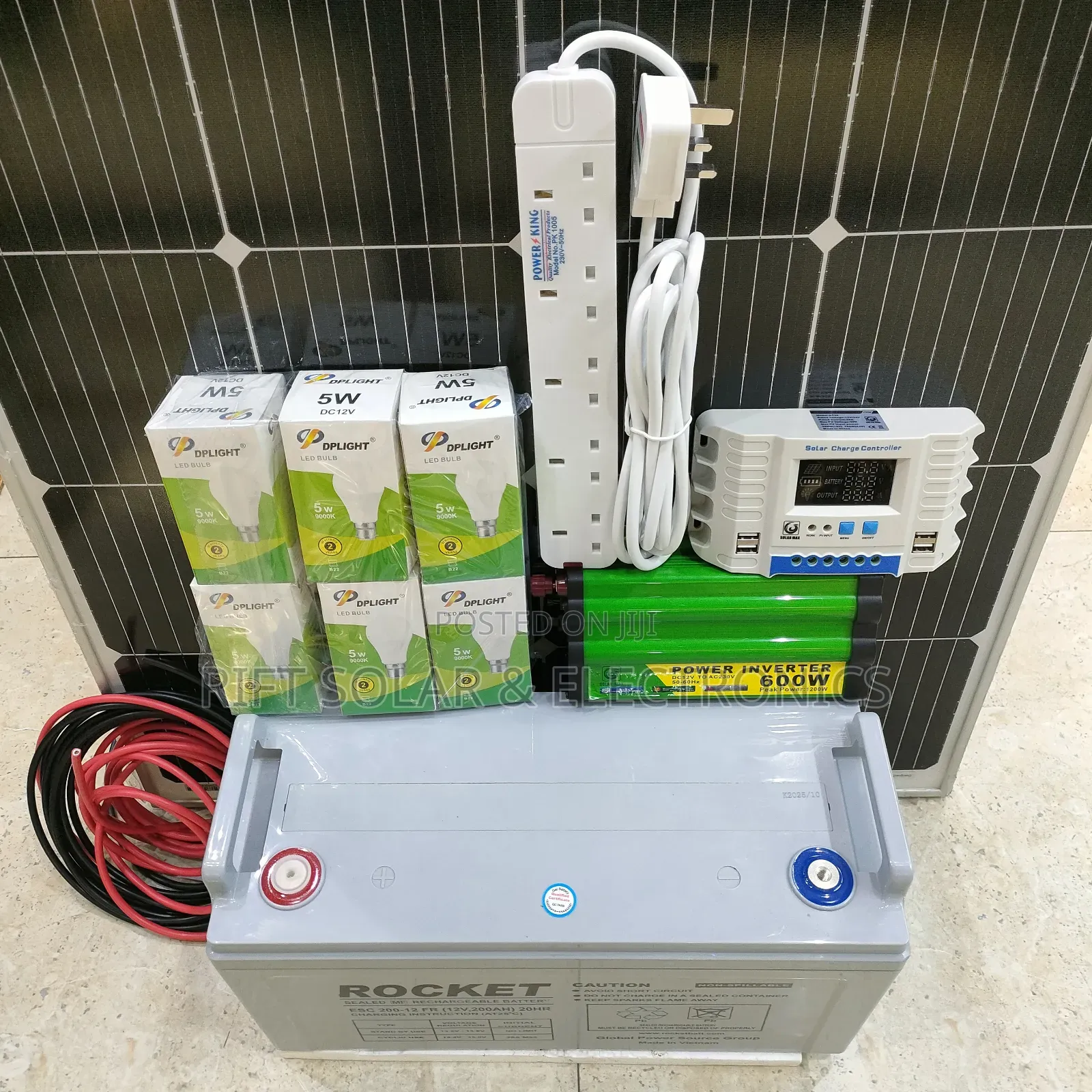 550w Full Solar Package Support (43" Tv, Music,6 Lights,Wifi, Laptop)