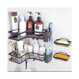 Black High Quality 6pc Shower Caddy