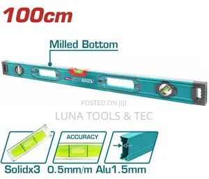 Total Tmt210016 Spirit Level
Length:100cm
Aluminum