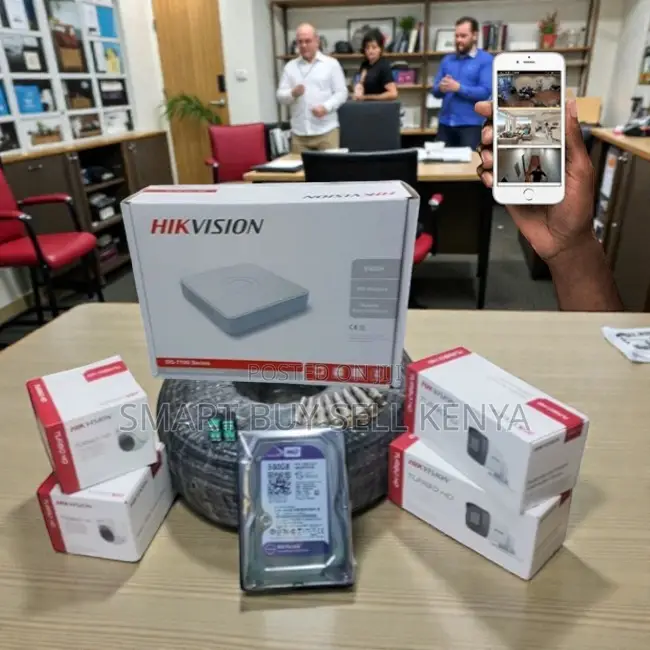 Motion Detection 4 Hikvision 1080p Full Hd CCTV Cameras Kit
