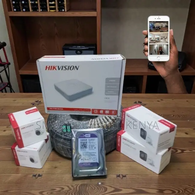High Quality Material 4 Hikvision 1080p CCTV Cameras Kit