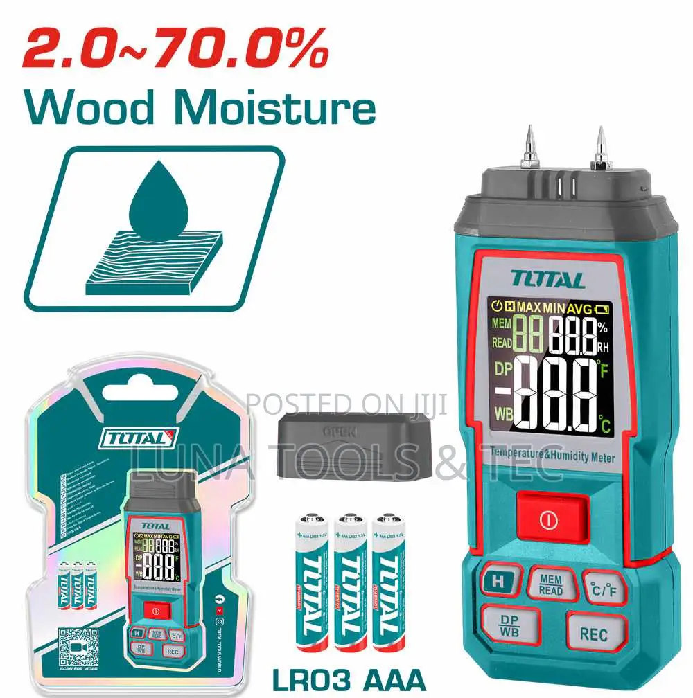 Total Tetwm031 Wood Moisture Meter Range: 2~70%