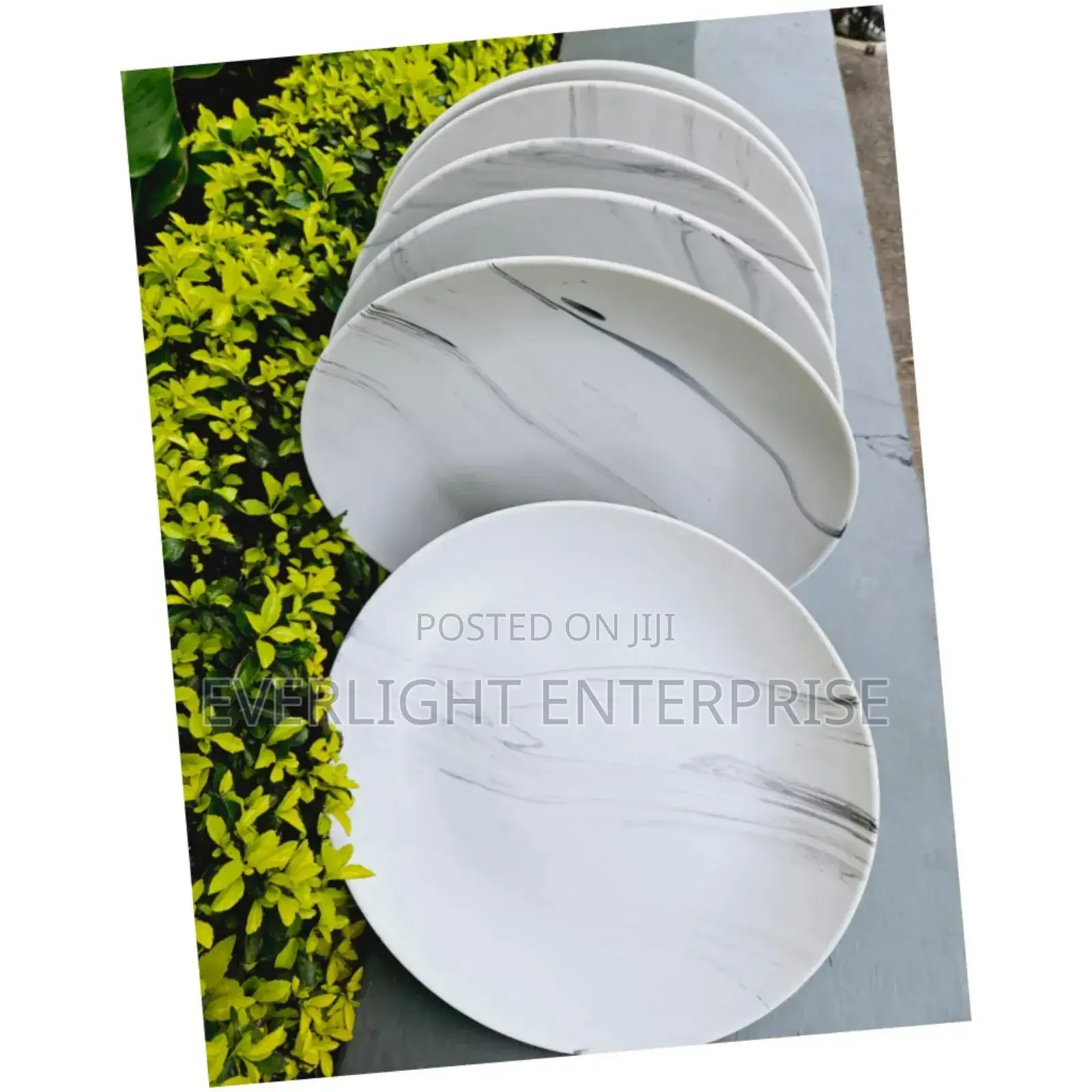 Grey Patches Dinner Plates