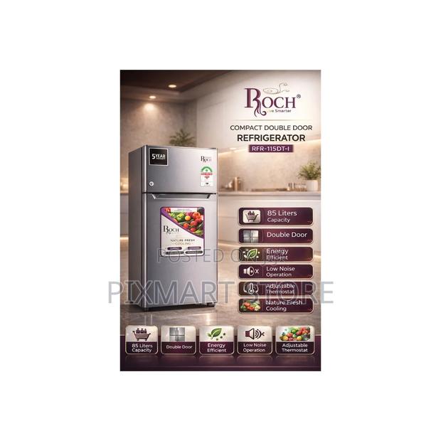 Roch 90l Double Door Fridge Rfr‐115 Dt‐1 – Compact Efficient - main view