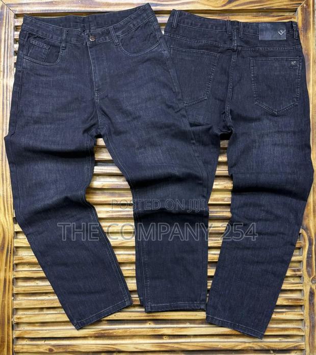 Quality Leather Casual Men Straight Jeans - thumbnail 2