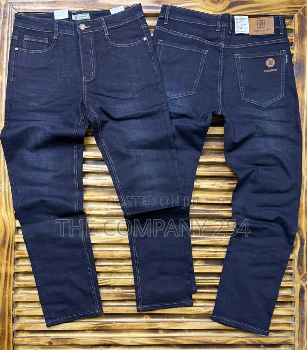 Quality Leather Casual Men Straight Jeans - thumbnail 4