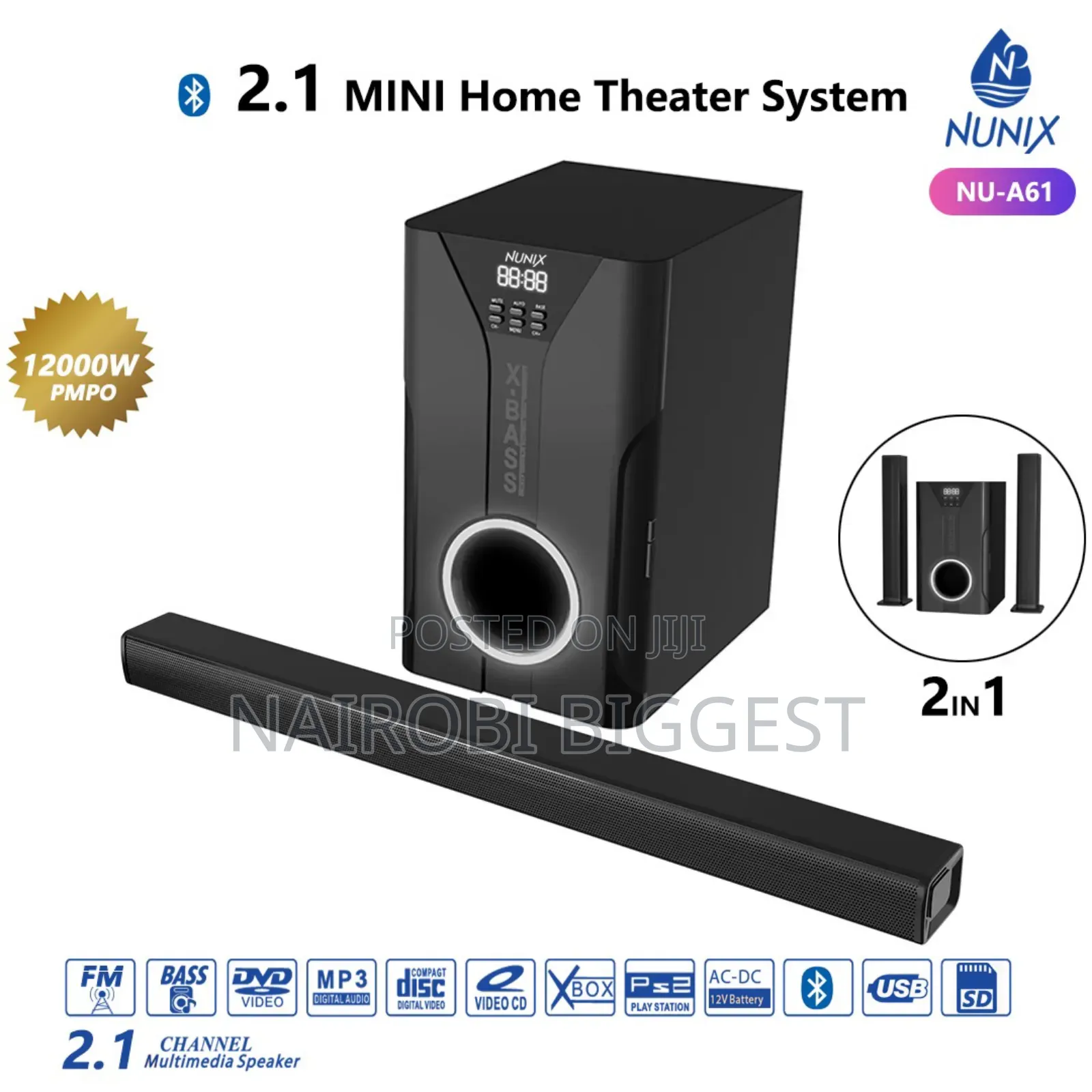 Nunix A61 Best 2.1 Soundbar System