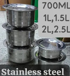 Set of 5 PCS Stainless Steel Sufuriya – Set of 5 PCS With Lid