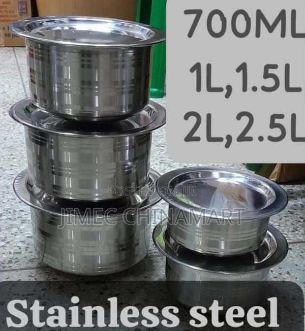 Set of 5 PCS Stainless Steel Sufuriya – Set of 5 PCS With Lid