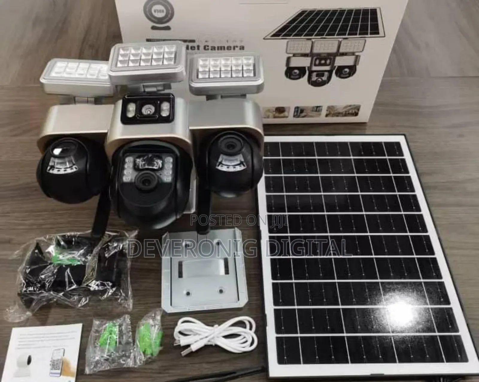 V380pro 4g Triple Lens Security Solar Cameras