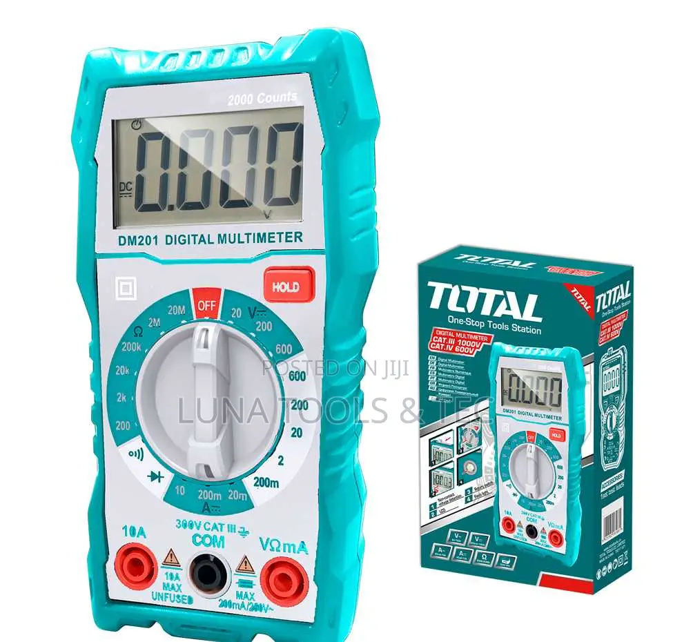 Total Tmt460012 Digital Multimeter
2000 Counts LCD Display