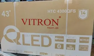 *Vitron 43" Qled Smart Android Frameless With Bluetooth