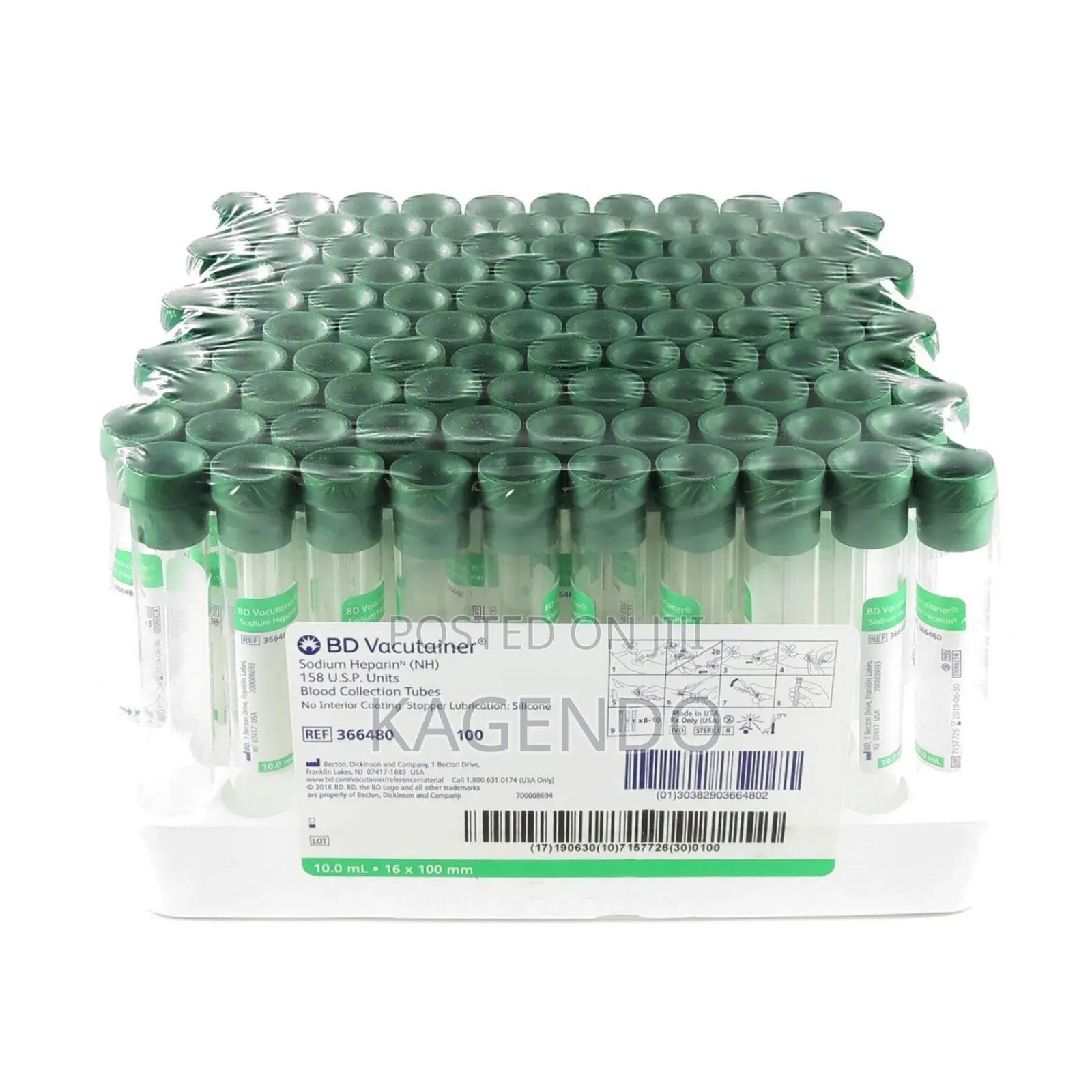 Green‐Top Vacutainers – Heparin Blood Collection Tubes
