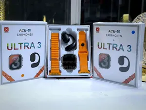 *Ultra 3' / Ace 40*
- 2 Straps.
- 1 Earpiece
- One Watch