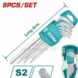Total 9pcs Hex Key Set
Material:Cr-V