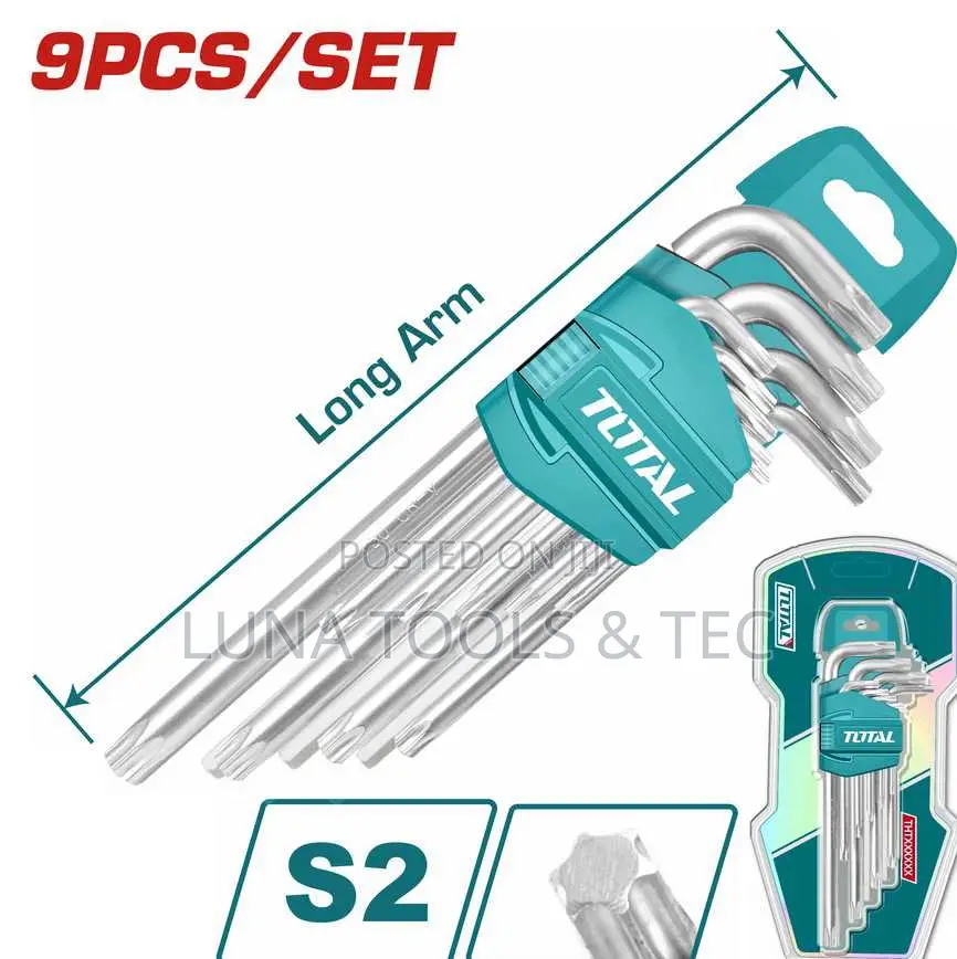 Total Tht106392 9pcs Torx Key Set
Material:Cr-V