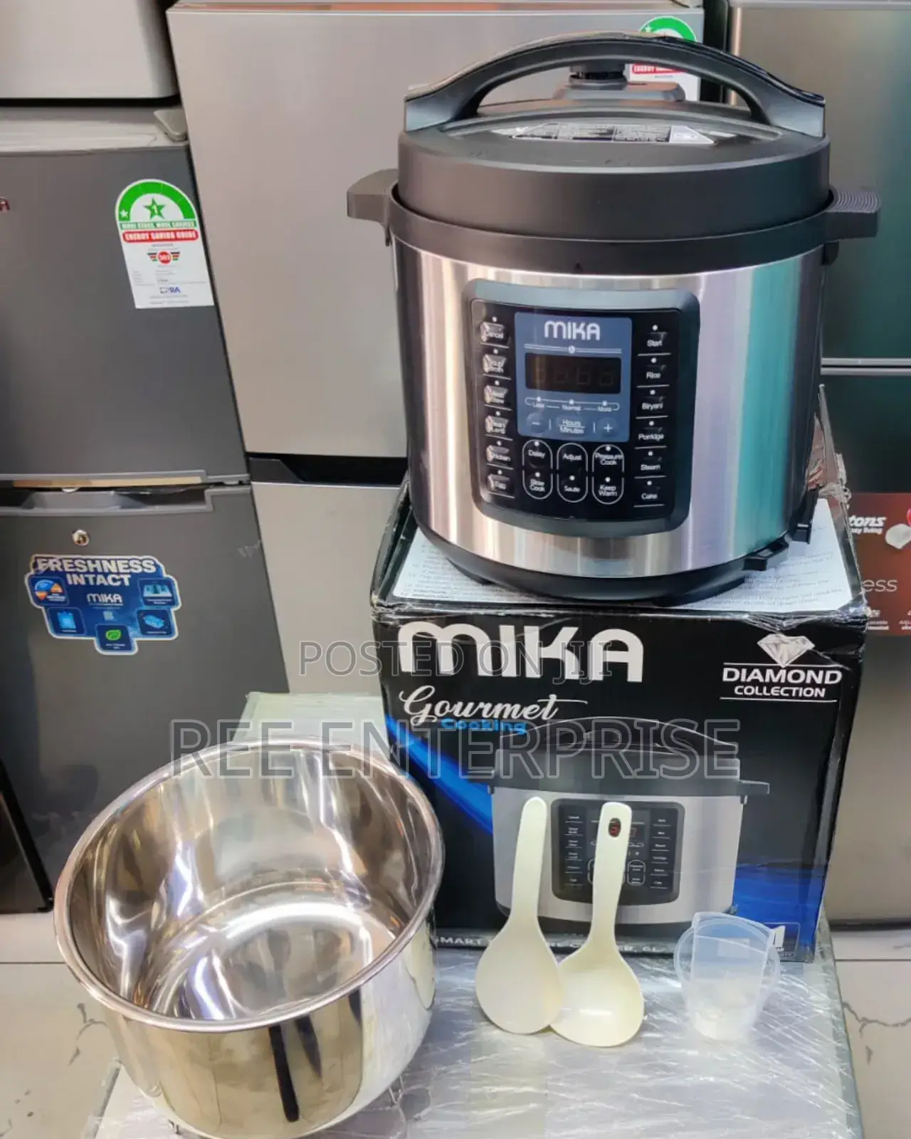 *Mika 6litres Electric Pressure Cooker  With Stainless Steel Pot