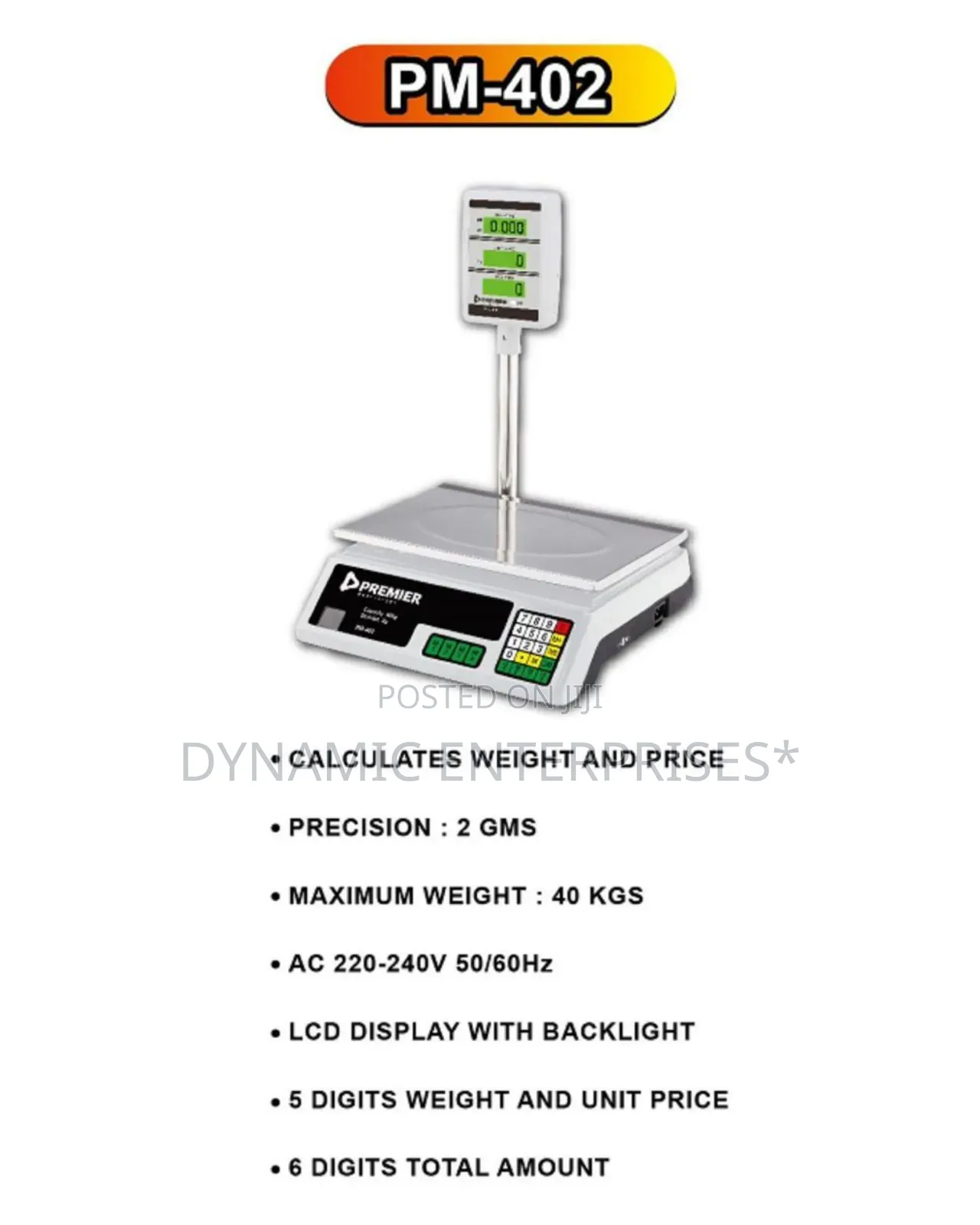 Premier Pm-402 Digital Pricing Scale
