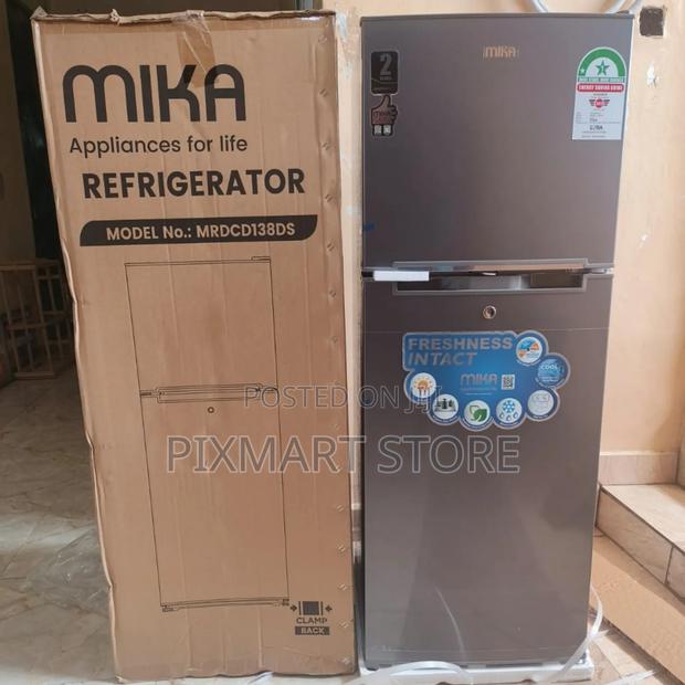 Mika 138 L Double Door Refrigerator – Energy‐Efficient Compact Fridge - main view