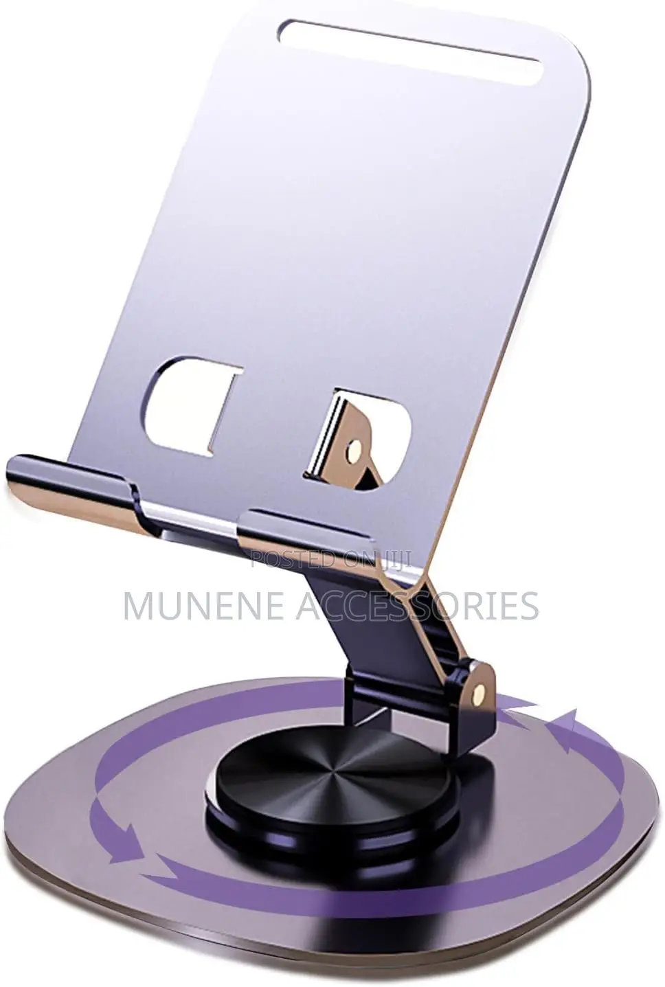 Metallic 360 Rotation Smart Phone Holder Desk