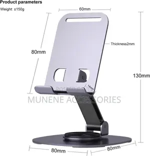 Metallic 360 Rotation Smart Phone Holder Desk
