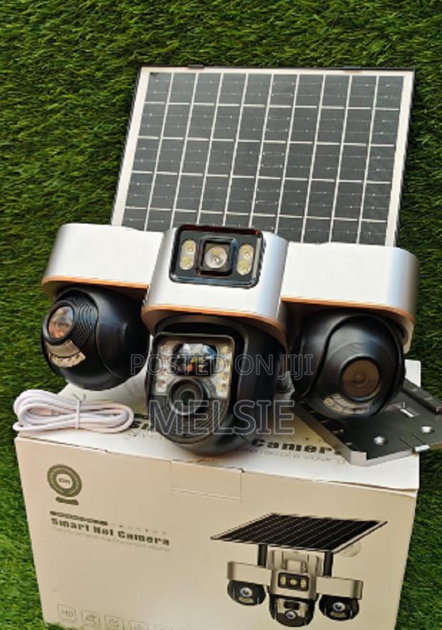 Triple Lens 4g Solar PTZ Camera PTZ Control With Full-Color Night