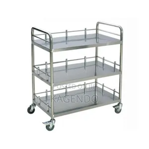 Instrument Trolley – 3 Shelves, Medical Grade