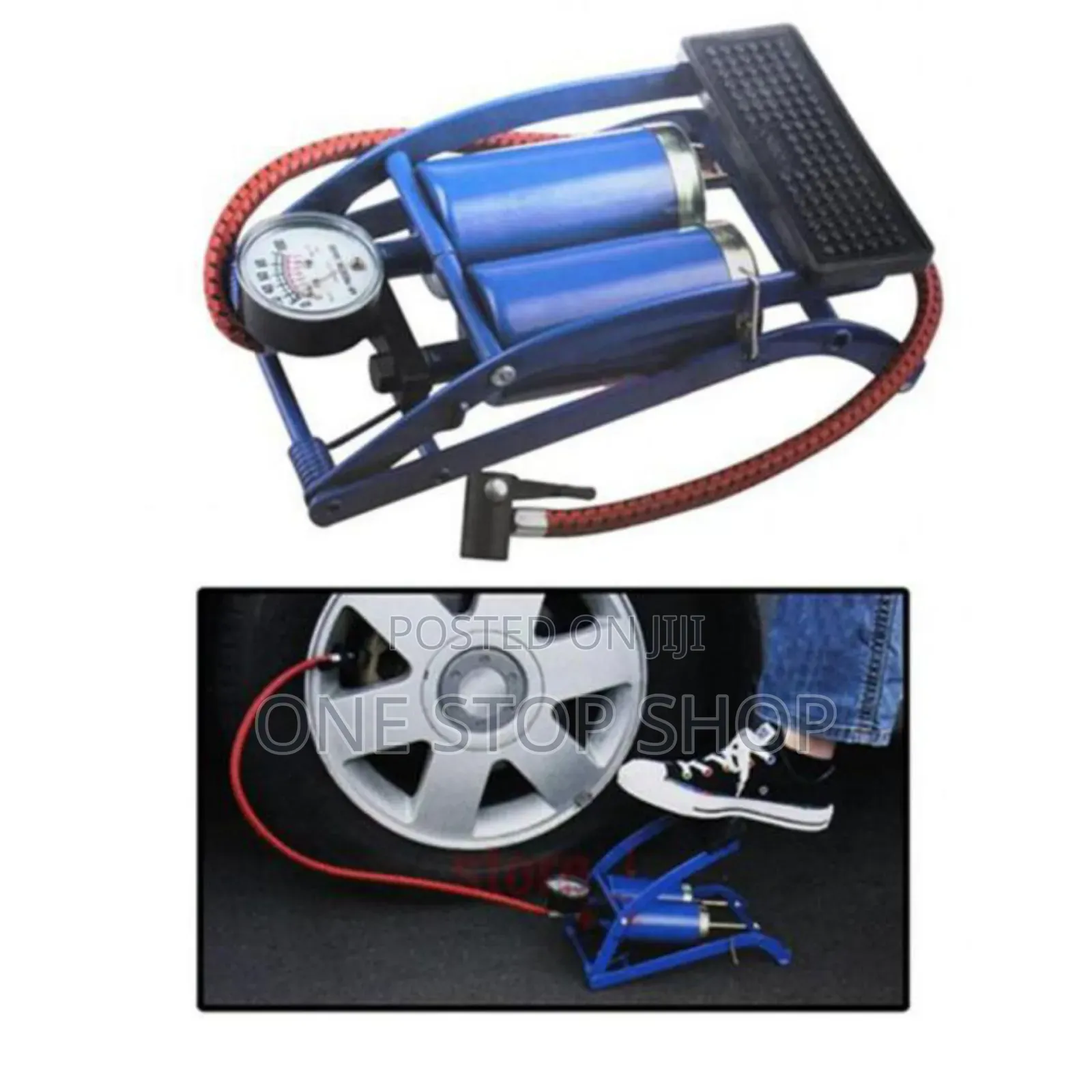 Foot Pump for Cars and Bike Tyres