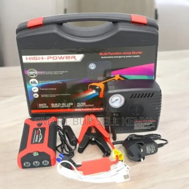 Stable Performance 99800mah Jump Starter Air Compressor Pump