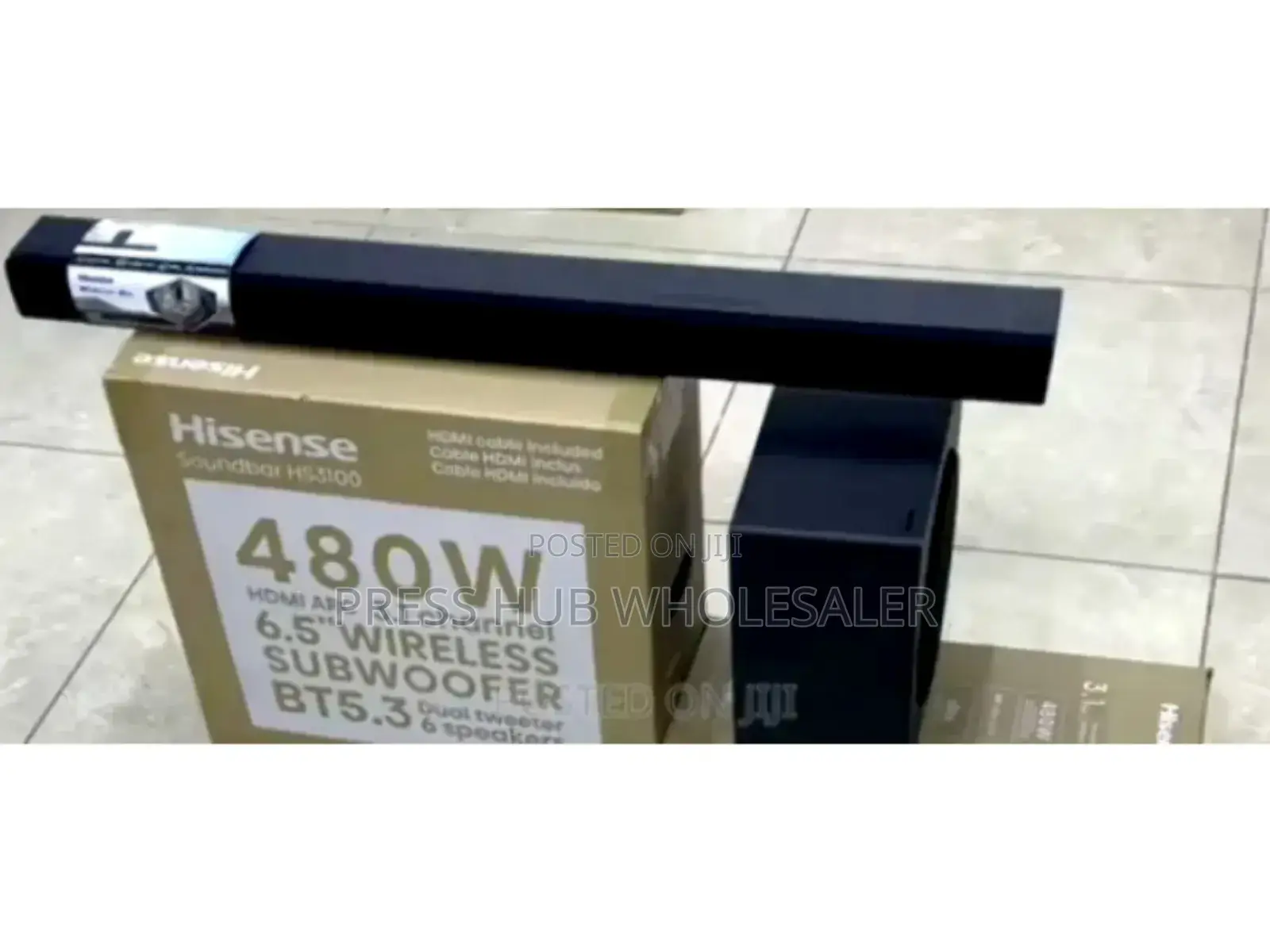 Hisense Hs3100 3.1 Channel 480w Soundbar With Wireless Subwoofer: