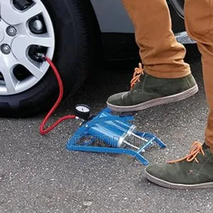 Double Cylinder Foot Pump With Pressure Gauge