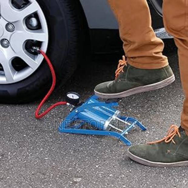 Double Cylinder Foot Pump With Pressure Gauge - main view