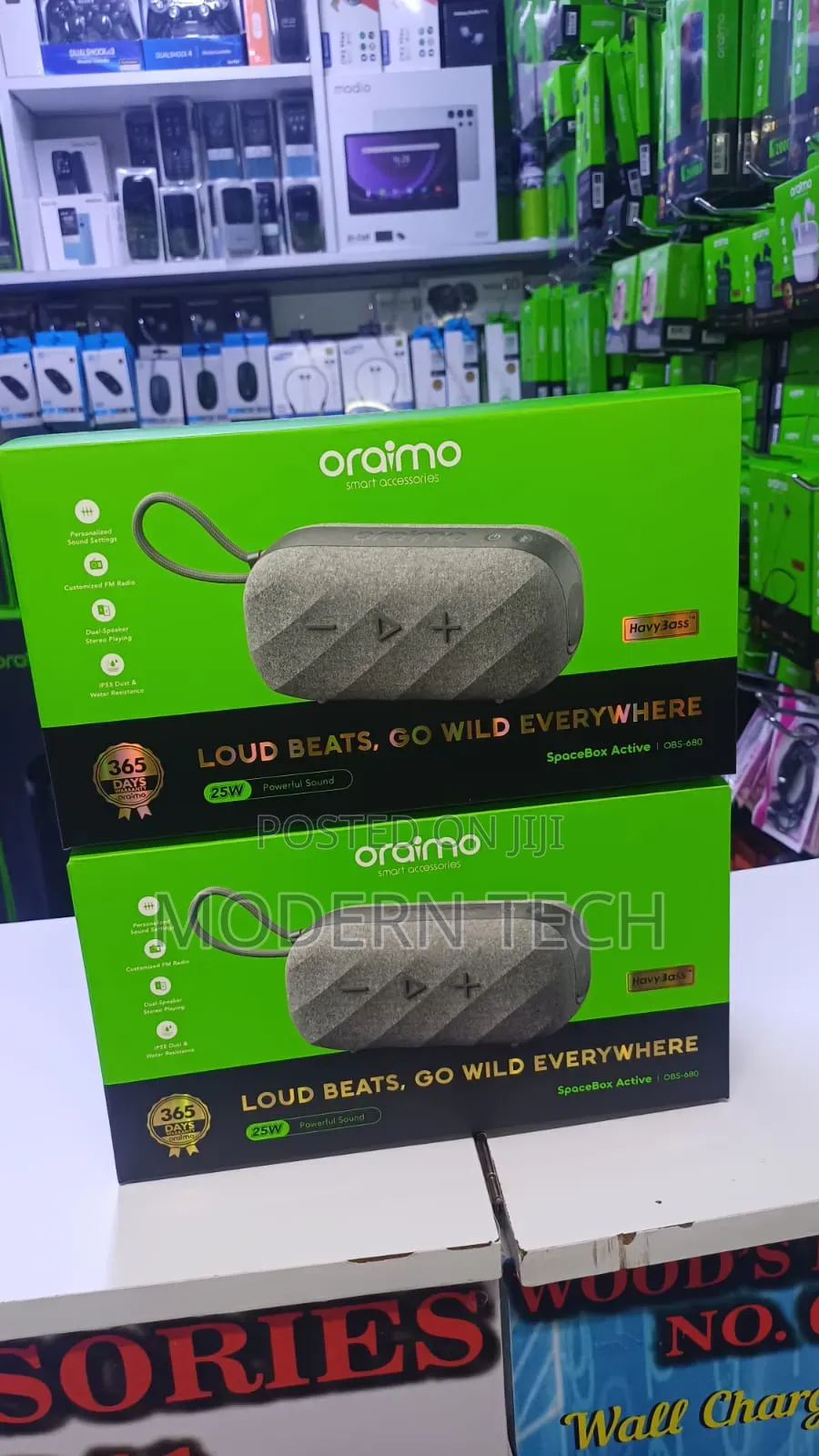 Oraimo Spacebox Active 25w Powerful Fm Portable Wireless Speaker