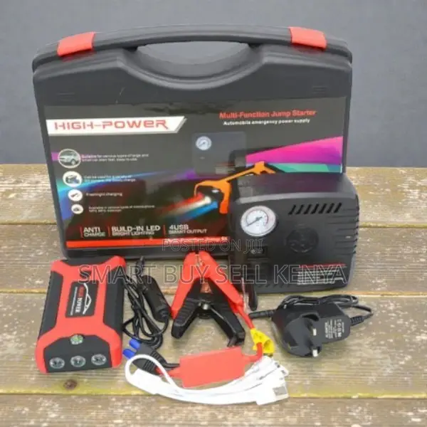 Portable Heavy Duty 99800mah Jump Starter With Tire Inflator