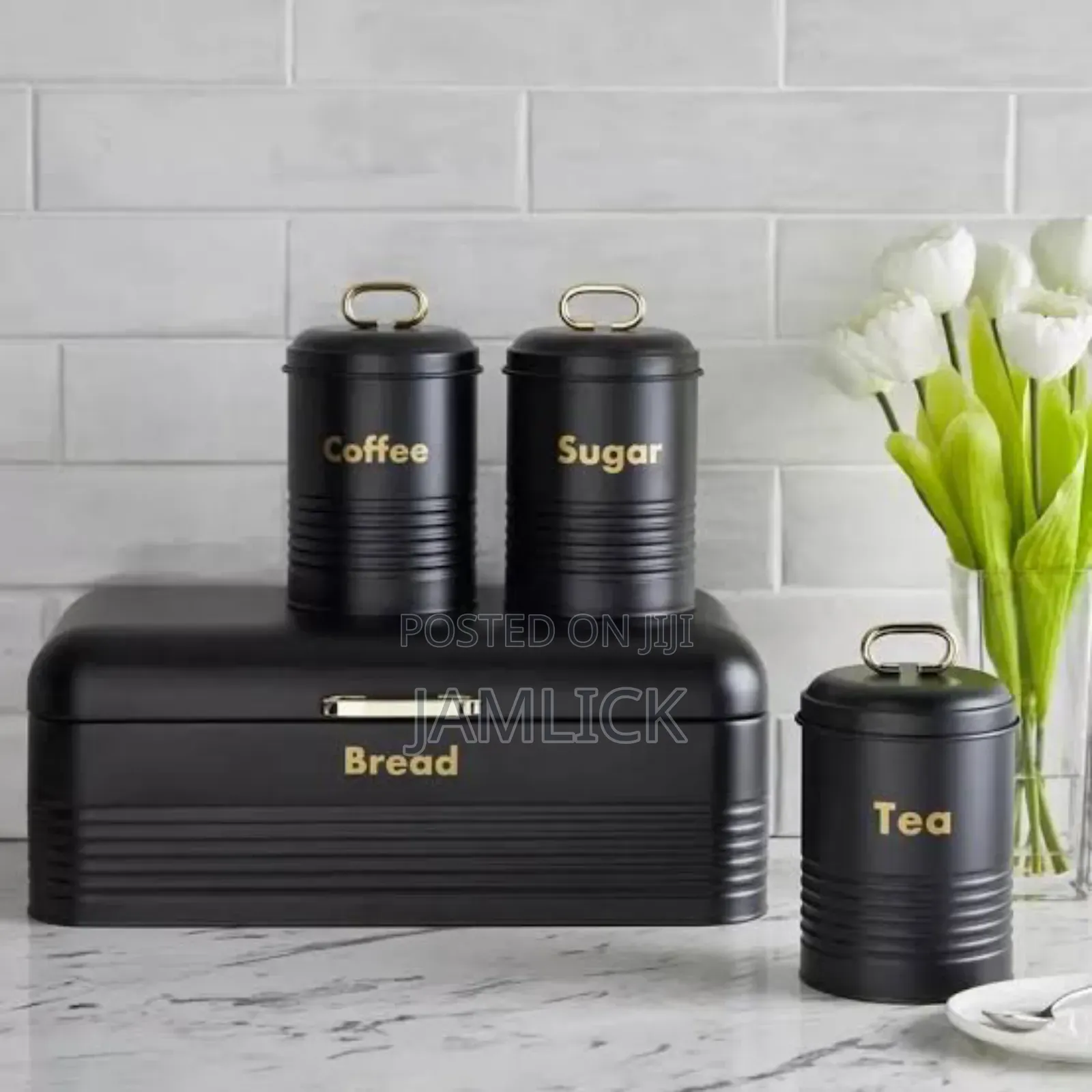 Bread Bin + 3 Canisters - Pm
